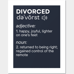 Divorced Dictionary definition [white] Posters and Art